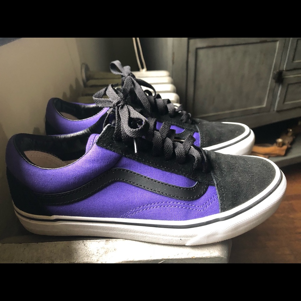 Vans sneakers, size 8, custom color purple.